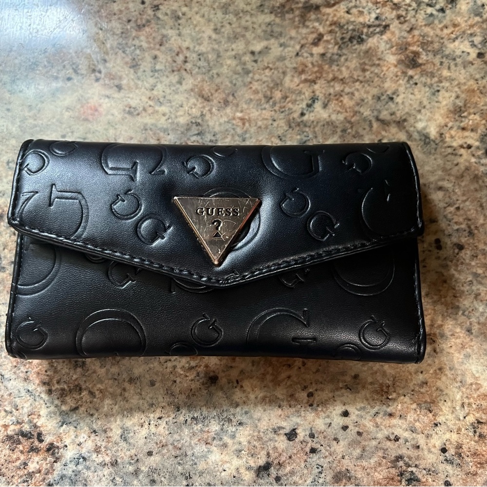 GUESS Black Embossed Wallet